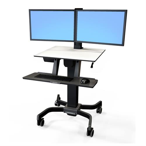 WorkFit-C, 中型ディスプレイ・デュアル 昇降式ワークステーション