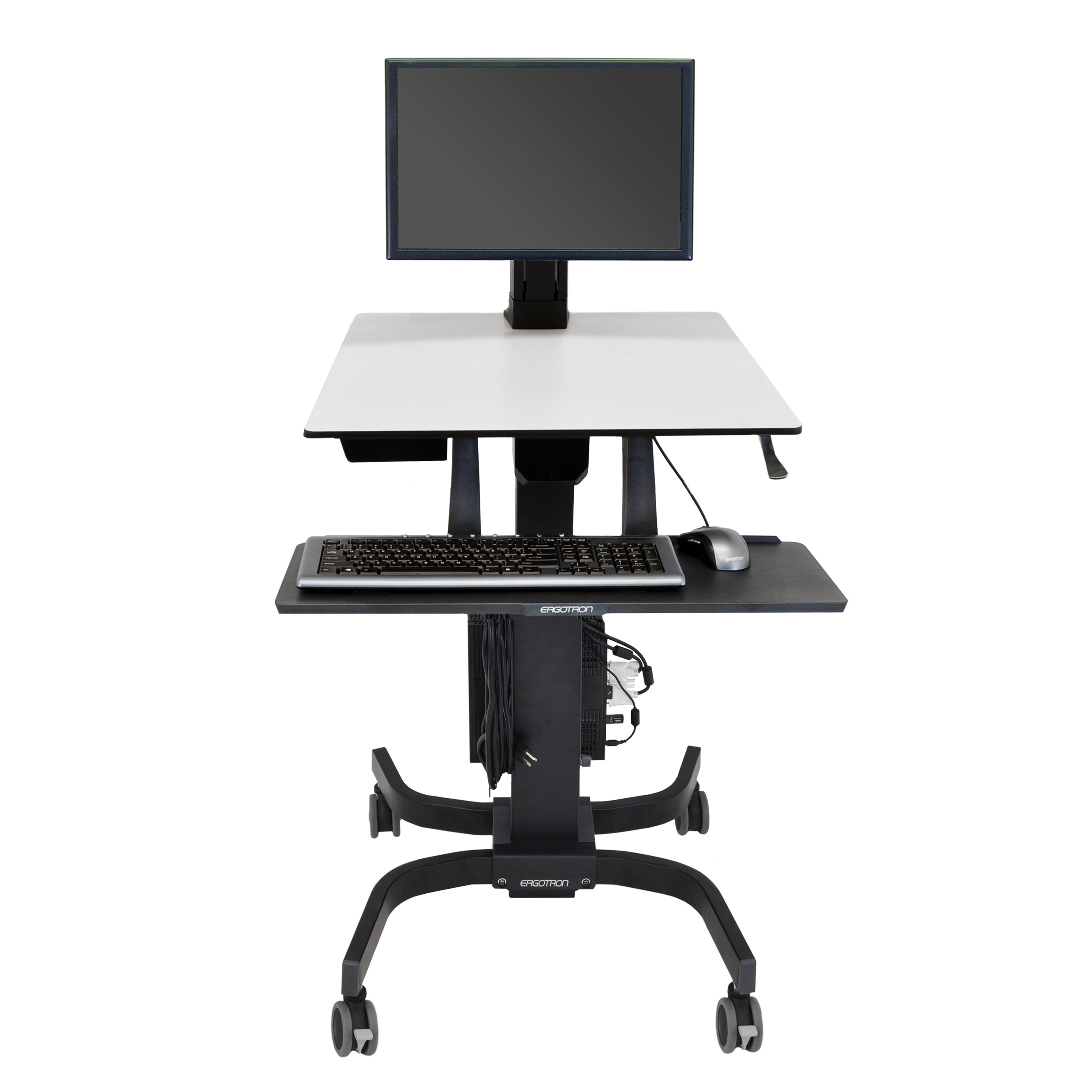 Poggiapiedi Regolabile da Scrivania - Workstation con posizione  seduta/eretta, Montaggio del display e mobilità