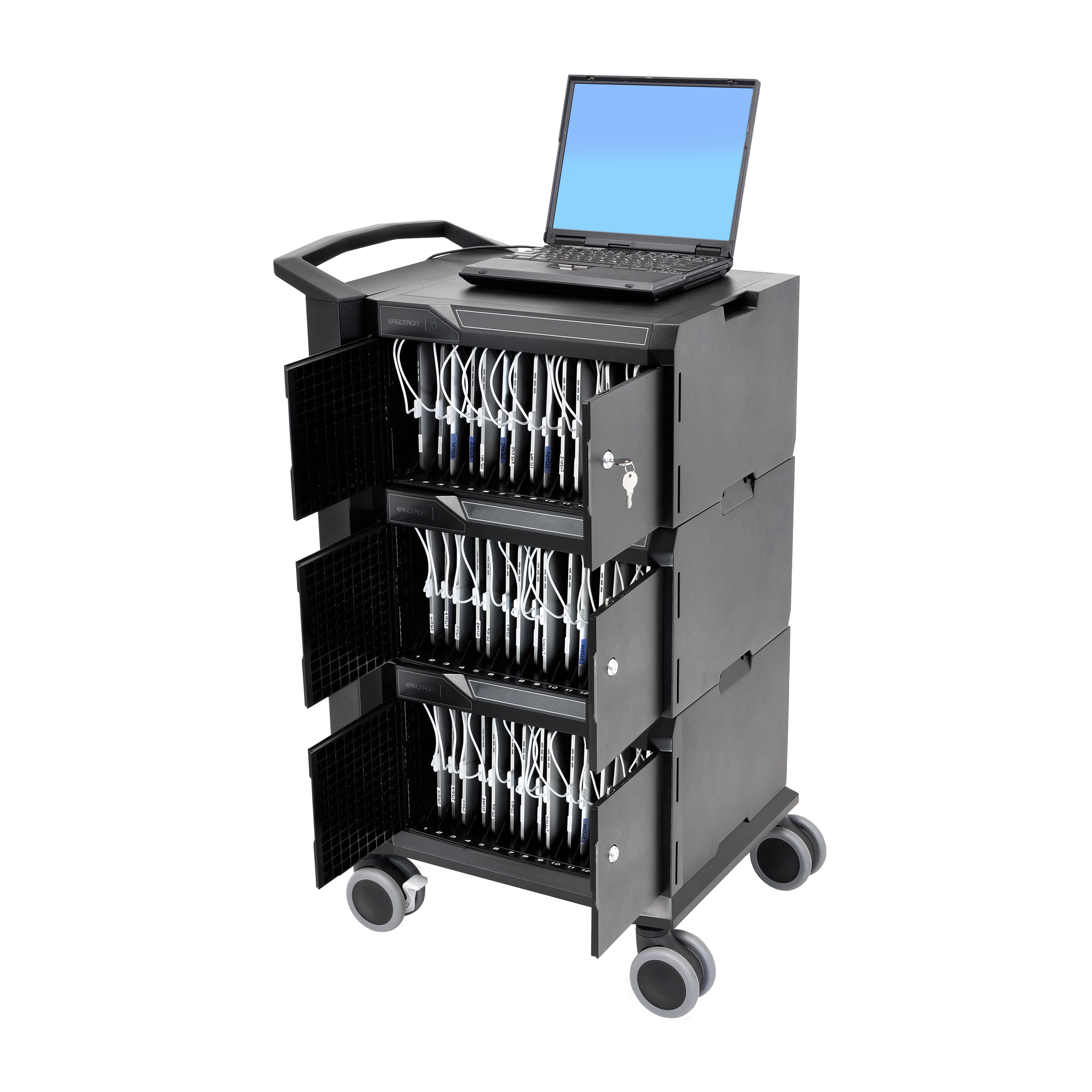 Ergotron 24-236-085 Tablet Management Charge and Sync iPad Cart