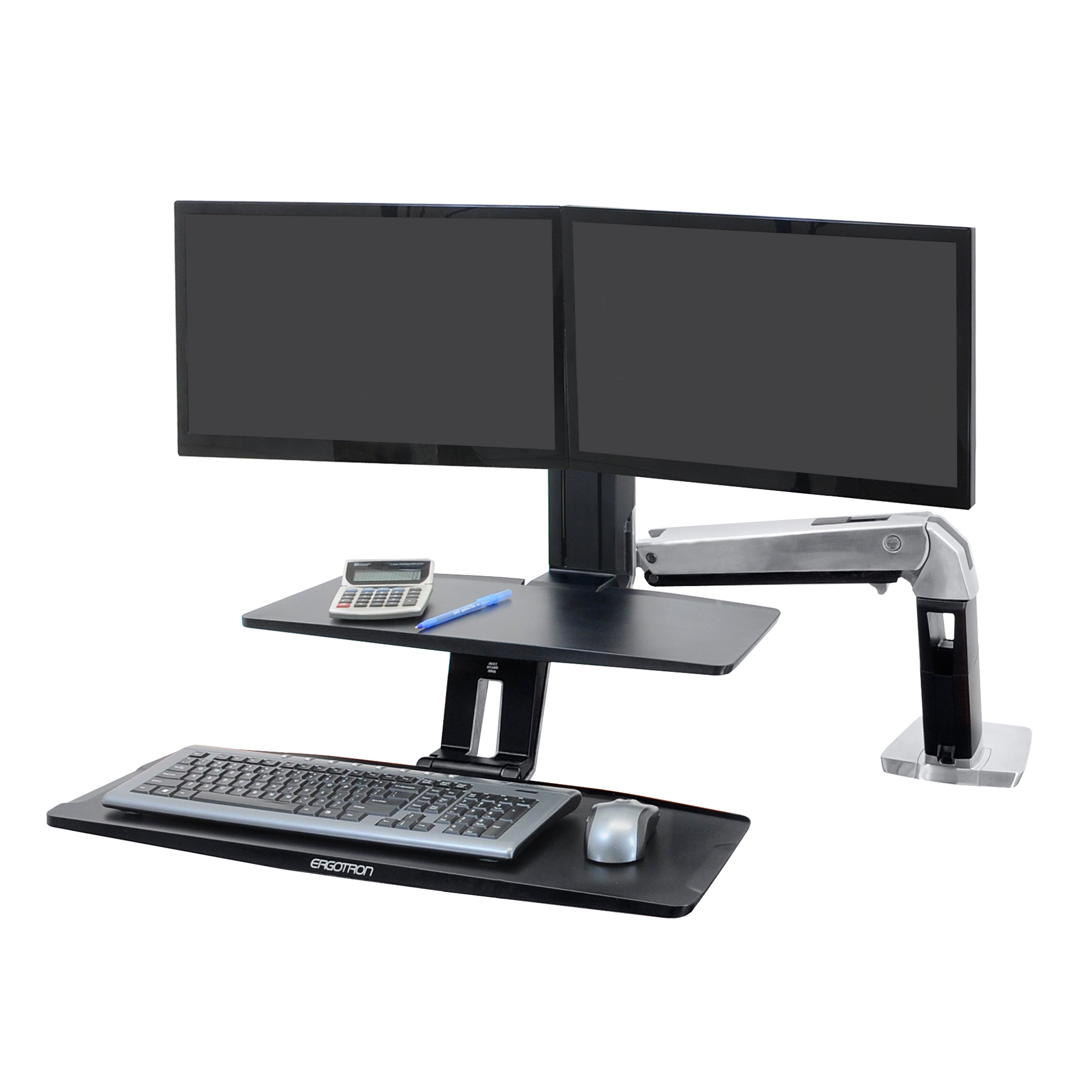 WorkFit-A, Dual Workstation with Suspended Keyboard