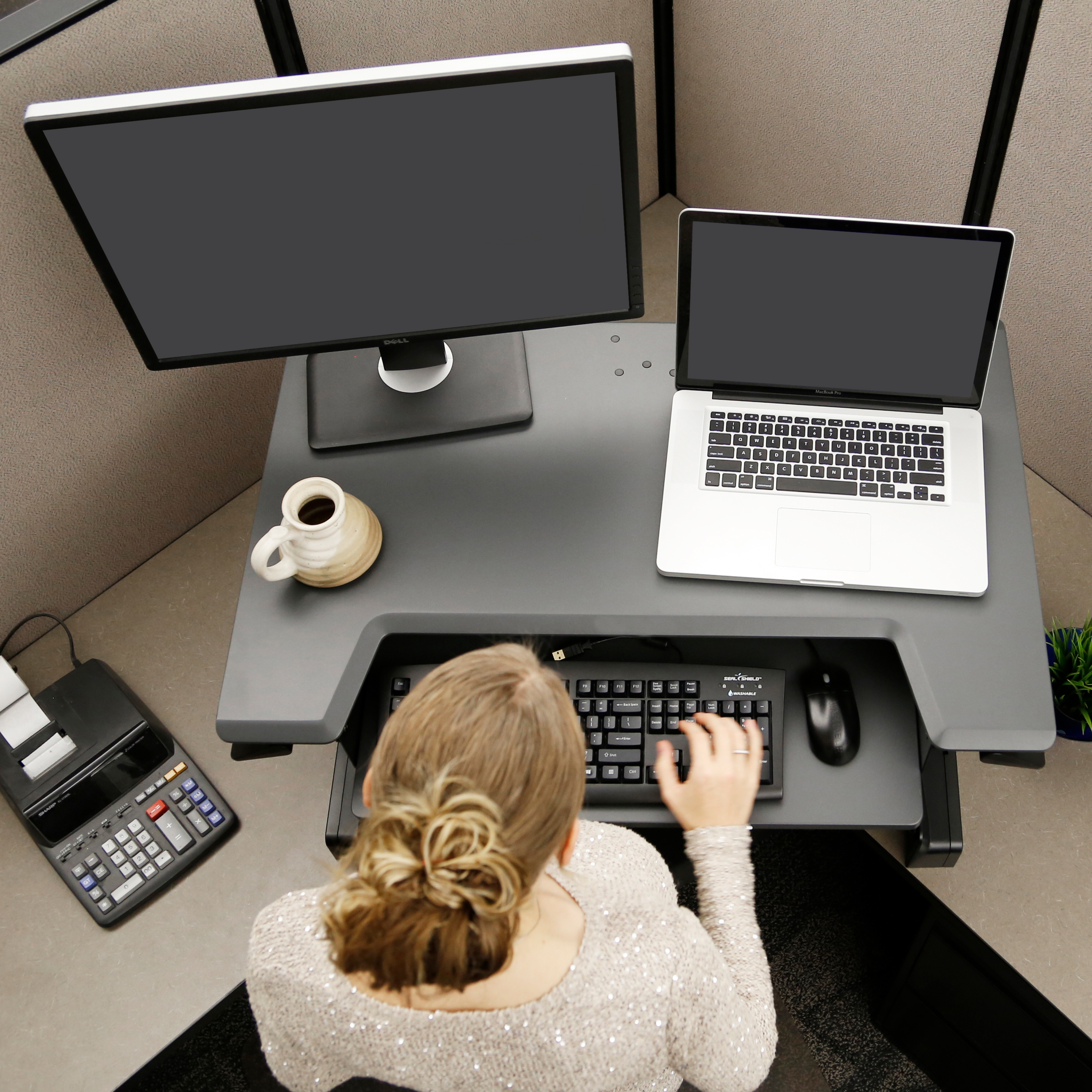 Standing Desk Converter | WorkFit-T Sit-Stand Workstation | Ergotron