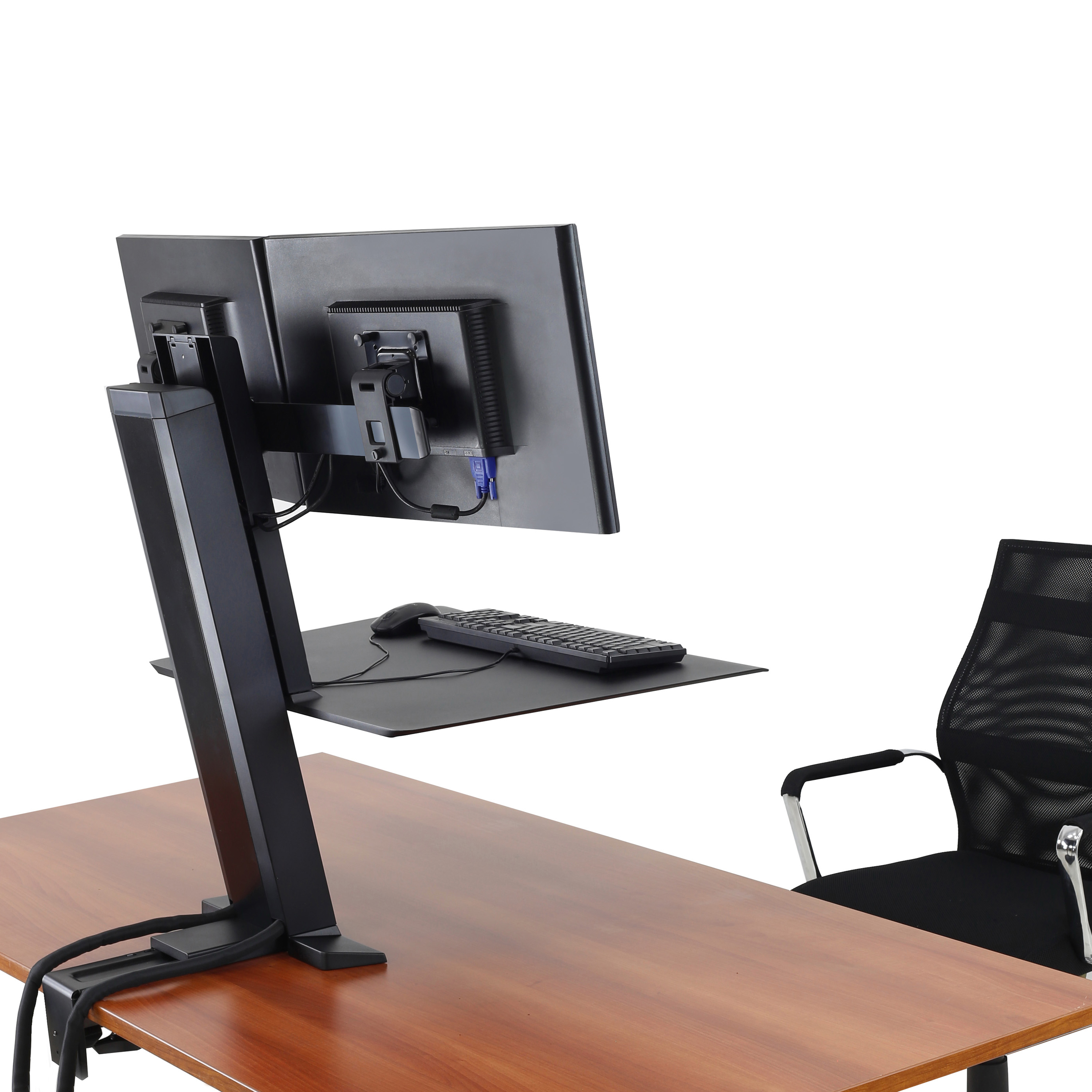 Mesa de ordenador elevable para trabajar sentado o de pie