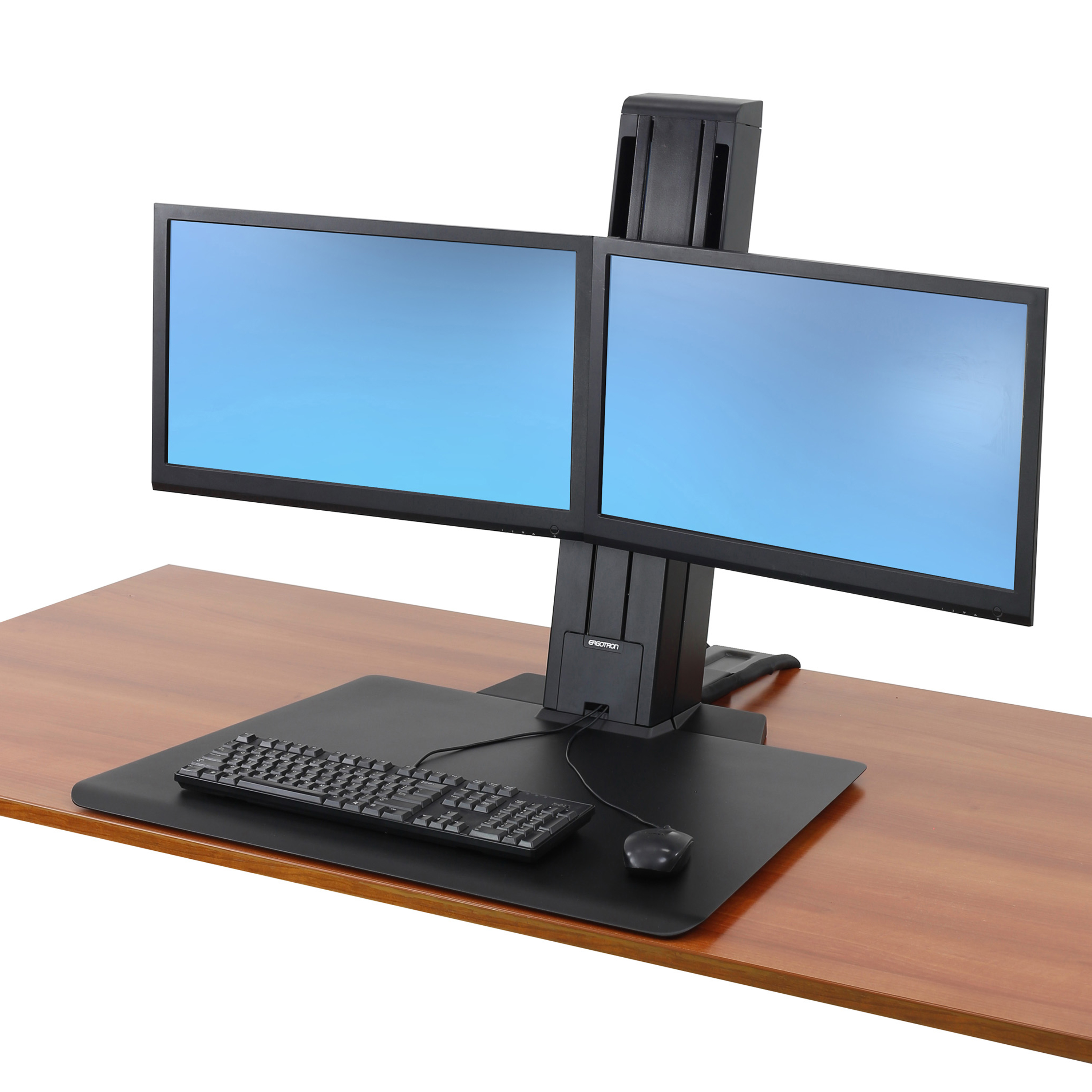 Desktop Workstation | WorkFit-SR Dual-Monitor Standing Desk | Ergotron