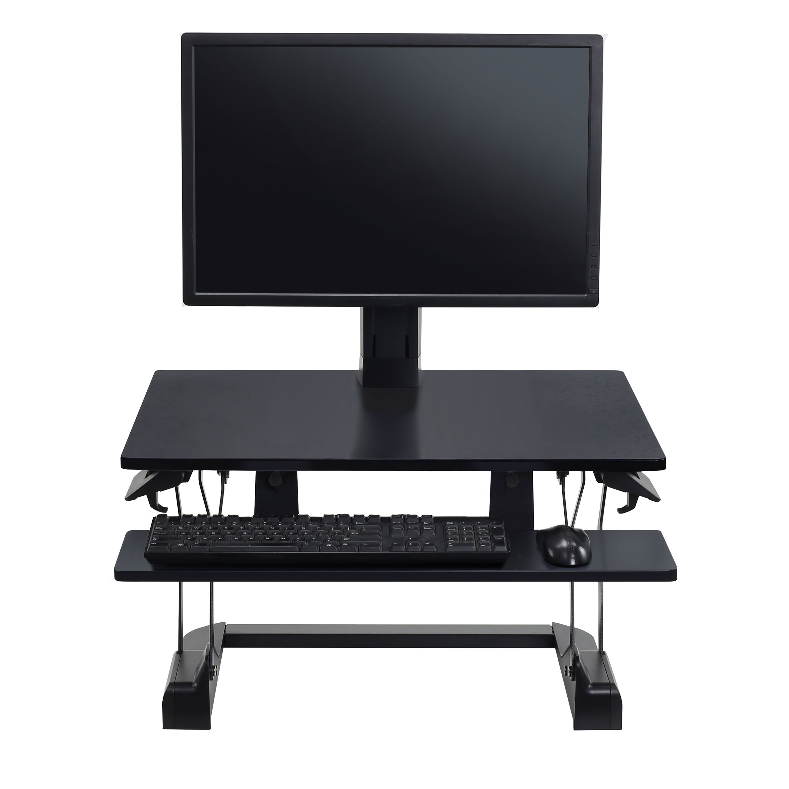 WorkFit-TS Sit-Stand Desktop Workstation | Standing Desk Converter 