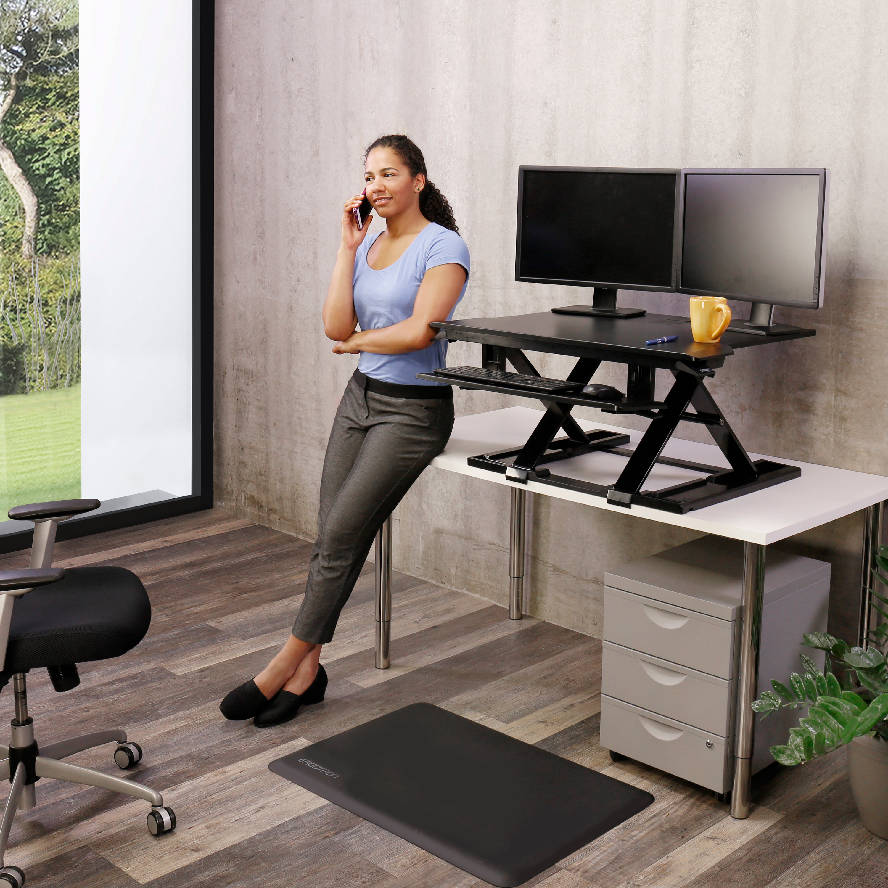 WorkFit-TX Sit-Stand Desk Workstation | Adjustable Standing Desk 