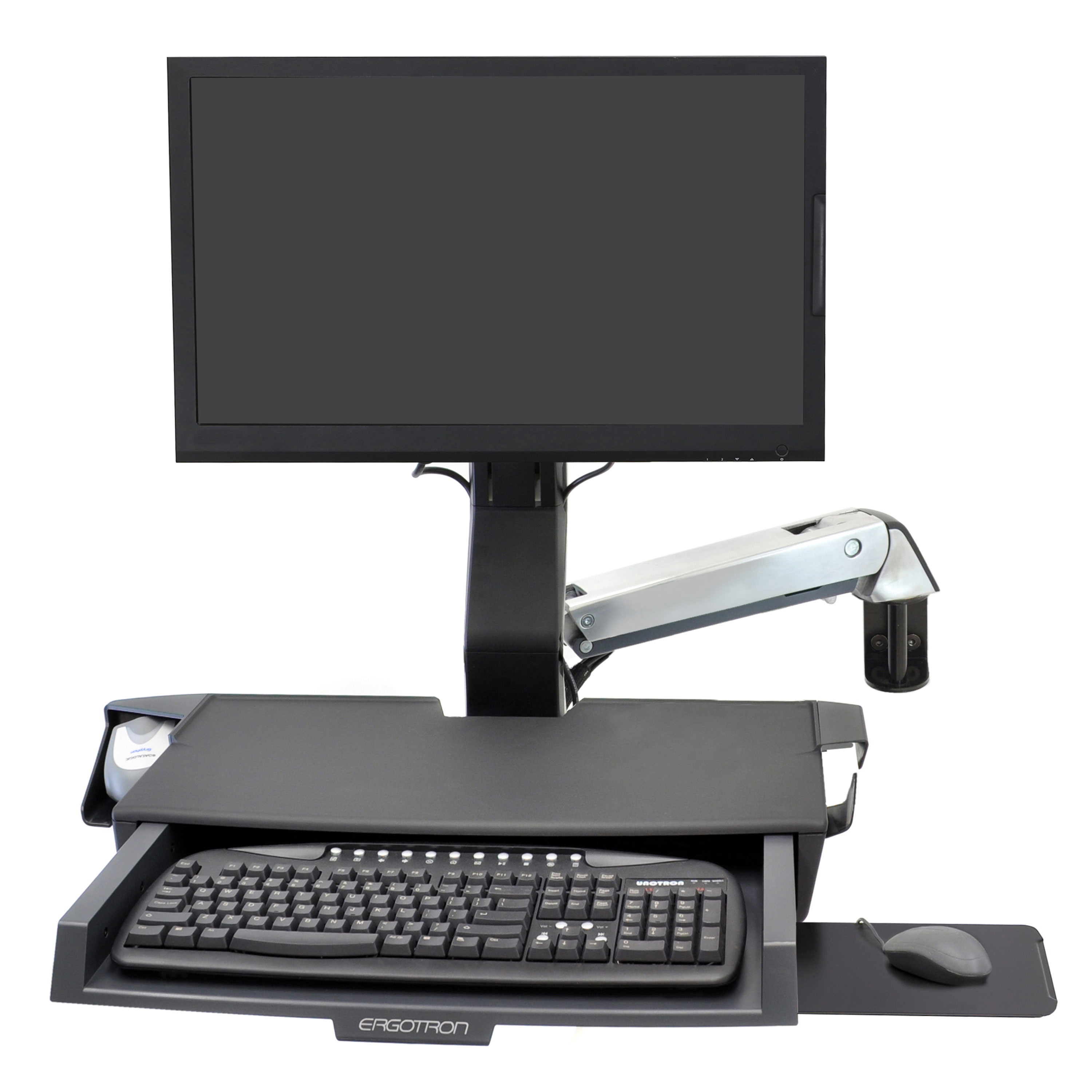 Sit-Stand Combo Arm with Worksurface | Keyboard and Monitor Mount