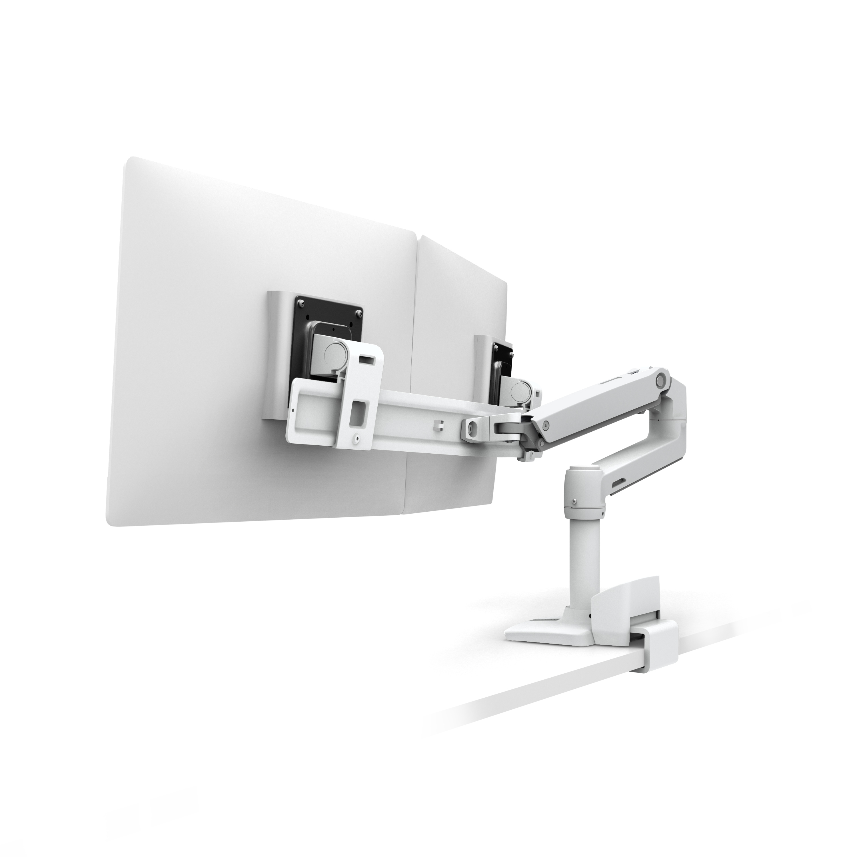 Source Office Furniture - Dual Monitor Arm 28 Dual Reach - Clamp