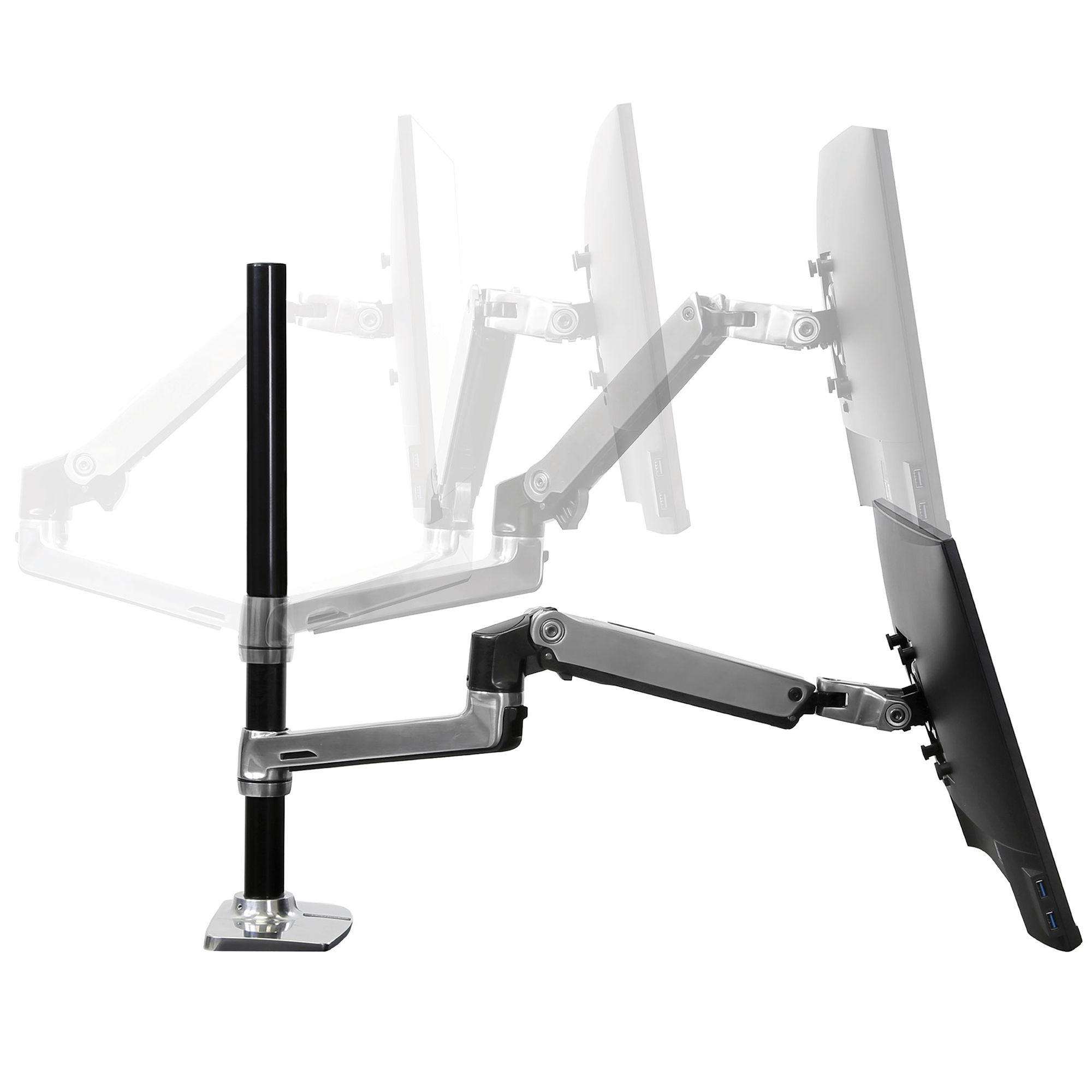 Ergotron LX Dual Stacking Arm with Tall Pole | Multi-Monitor Mount