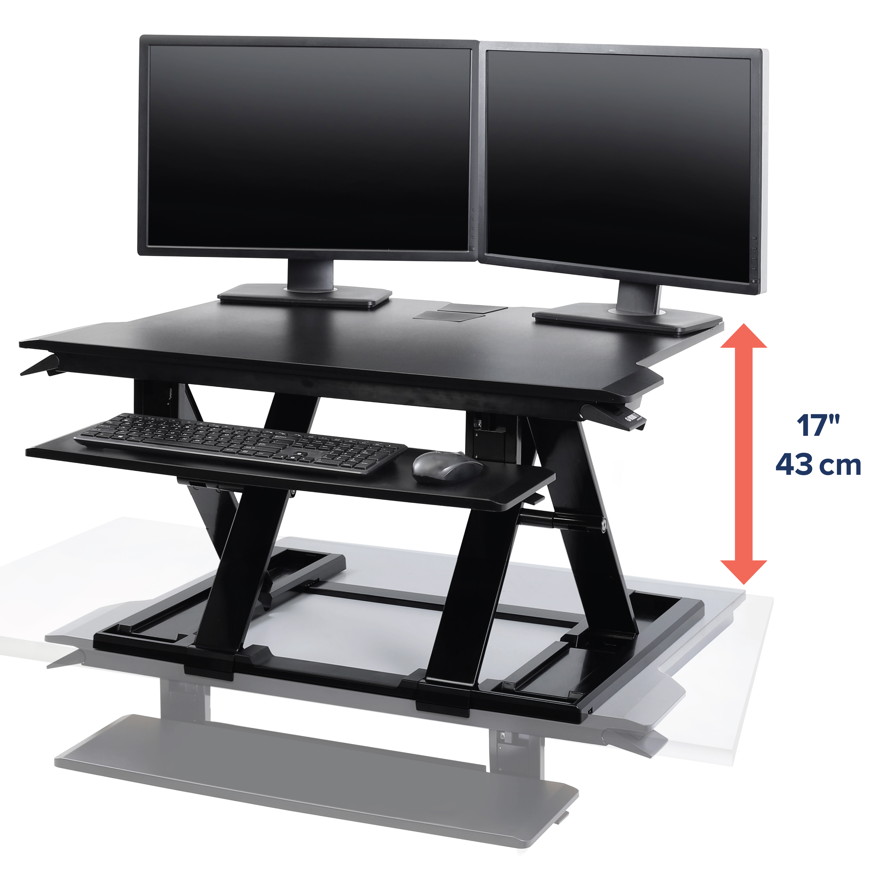 Betterwork - Elevador de escritorio para trabajar de pie o sentado2, color  blanco
