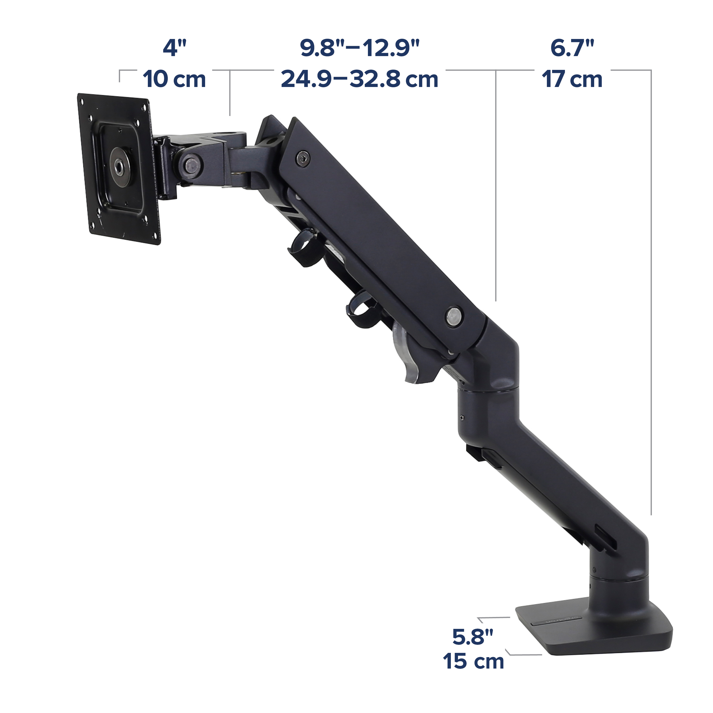HX Desk Monitor Arm with HD Pivot (Matte Black)