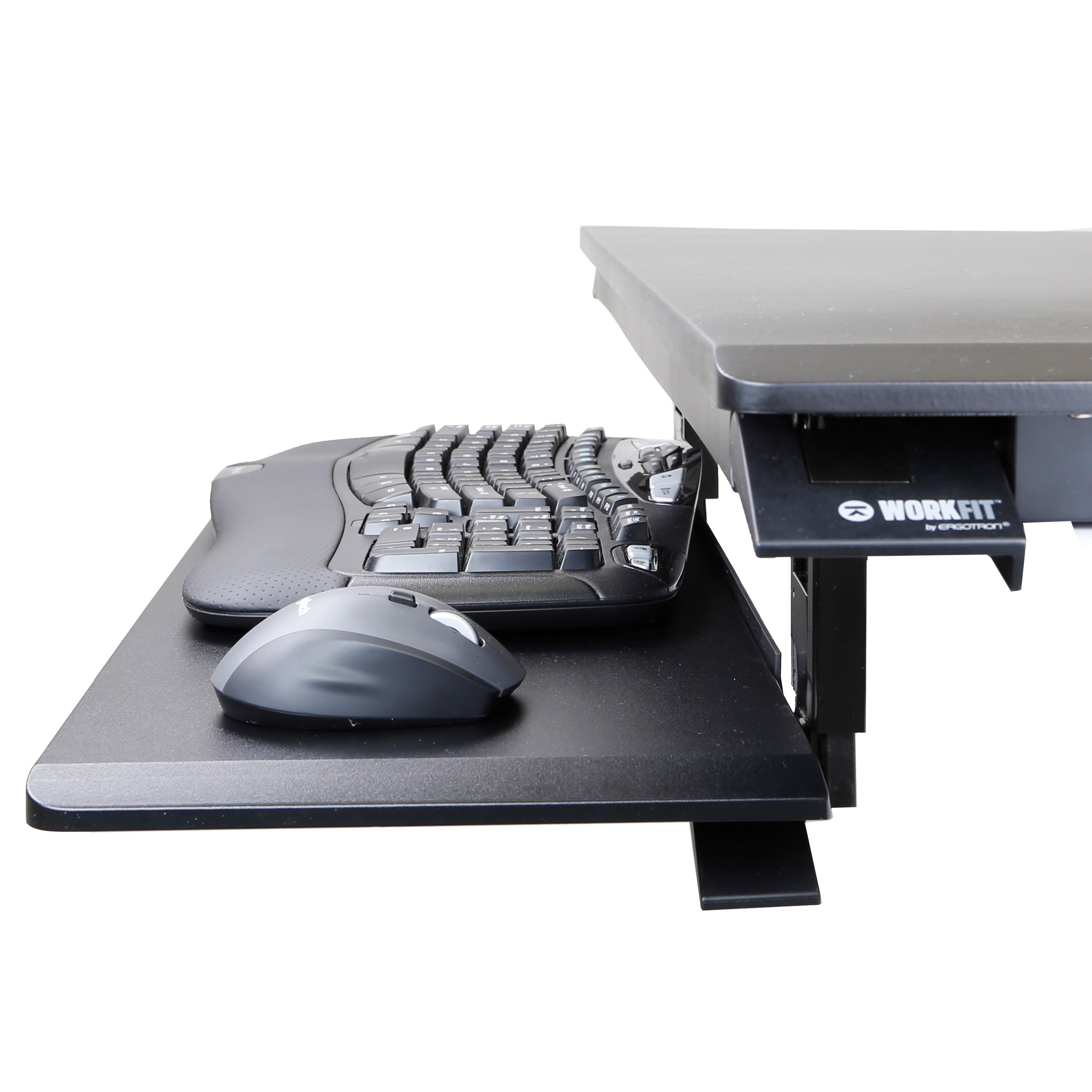 Poste de travail ergonomique - Double bras - Tablette clavier souris -  Trademos