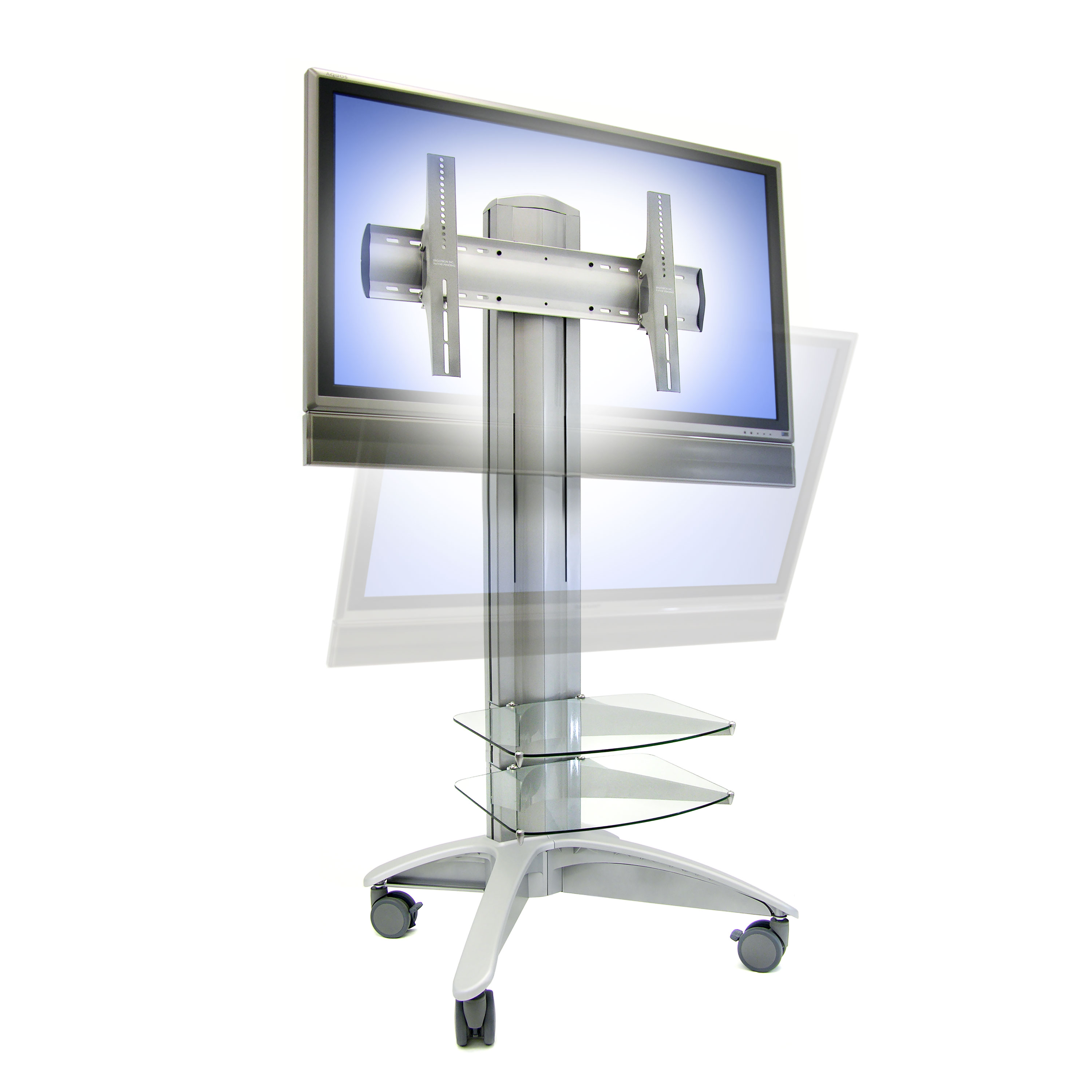 ergotron lx シルバー Ergotron 24-173-194 LX Large Display / Plasma TV Cart