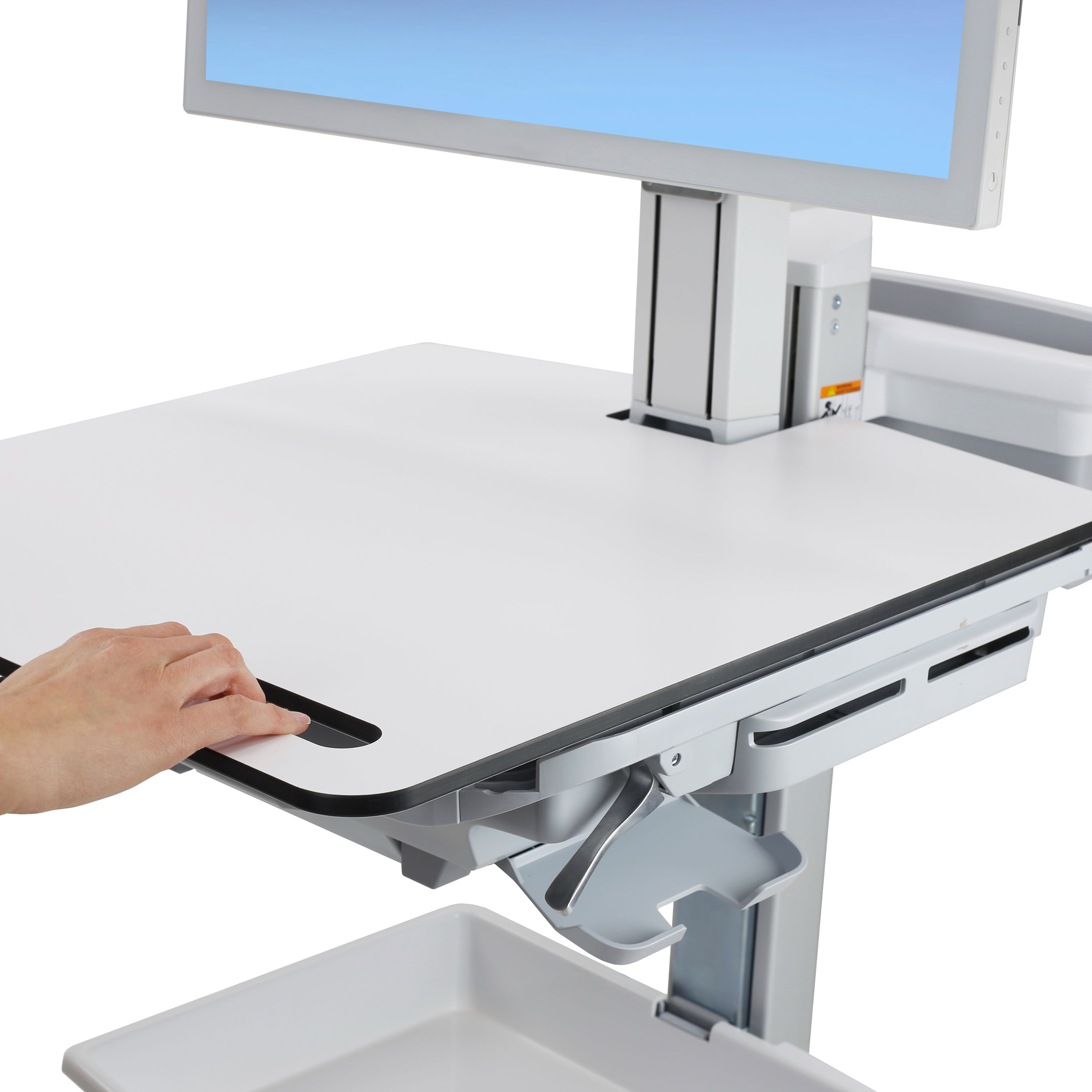 Tablette coulissante pour chariot informatique | Teamalex Medical