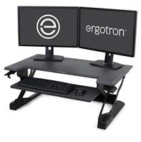 Ergotron WorkFit-TL Sitz-Steh-Schreibtisch-Arbeitsplatz Weiss max Belastung 18kg. 