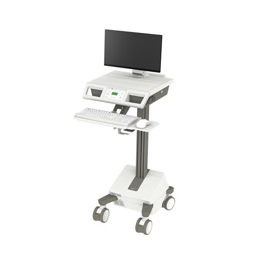 Carro para monitor con alimentación